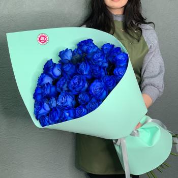 Букеты из синих роз премиум (Эквадор)