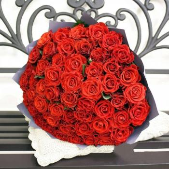 Букет Красная роза Эквадор 51 шт articul: 214488