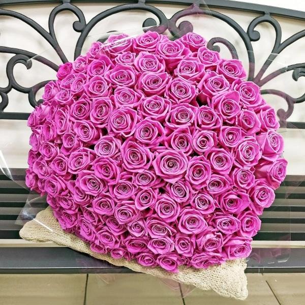 Розовые розы Эквадор 101 шт (50 см) код товара   214848mhch